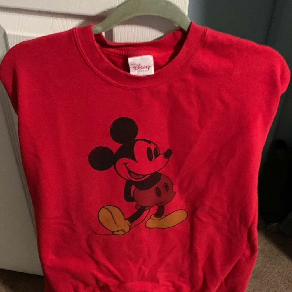 Disney Red Sweatshirt with Classic Mickey Design